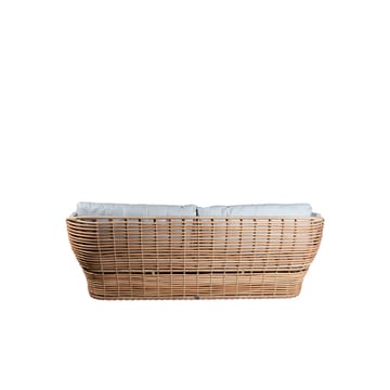 Sofa Basket 2-osobowa - Natural, szare poduszki - Cane-line