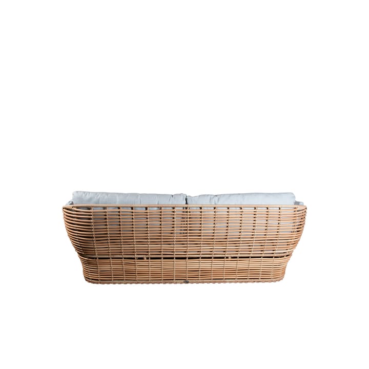 Sofa Basket 2-osobowa, Natural, szare poduszki Cane-line