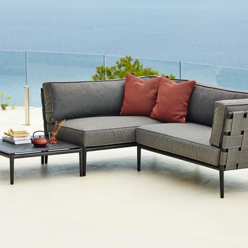 Sofa modułowa Conic - Cane-Line airtouch grey, leżanka, w komplecie z poduszkami - Cane-line