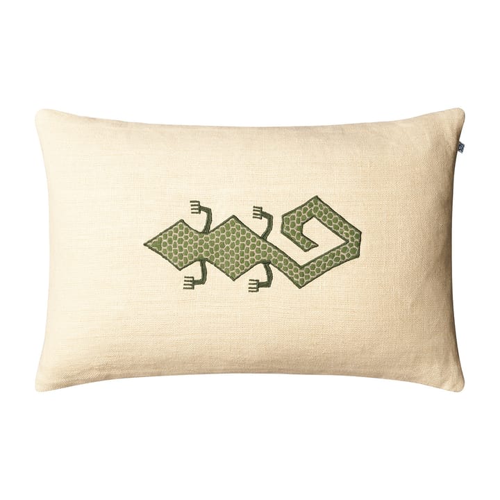 Poszewka na poduszkę Gecko 60x40 cm - Light beige-cactus green - Chhatwal & Jonsson