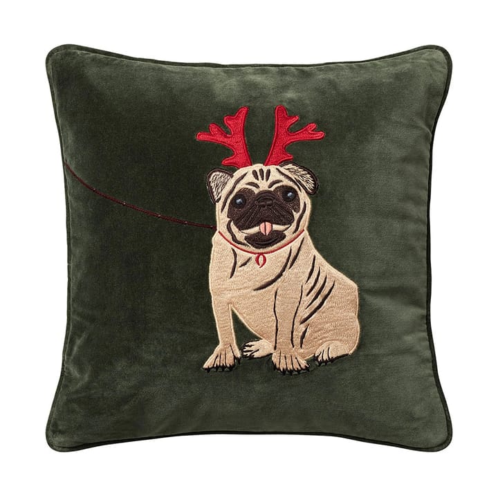 Poszewka na poduszkę Holiday Dog 50x50 cm, Forest green Chhatwal & Jonsson