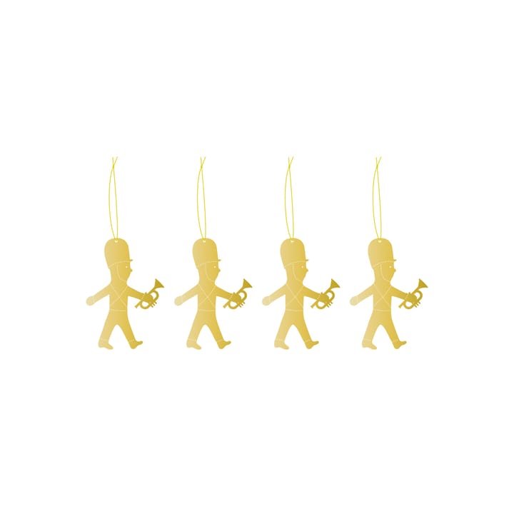 Cooee Świąteczny wisiorek mosiądz 4-pack - Trumpet boy - Cooee Design