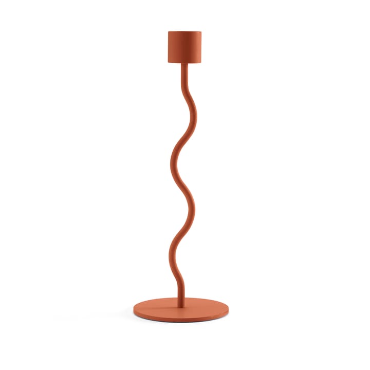 Świecznik Curved 23 cm - Brick red - Cooee Design