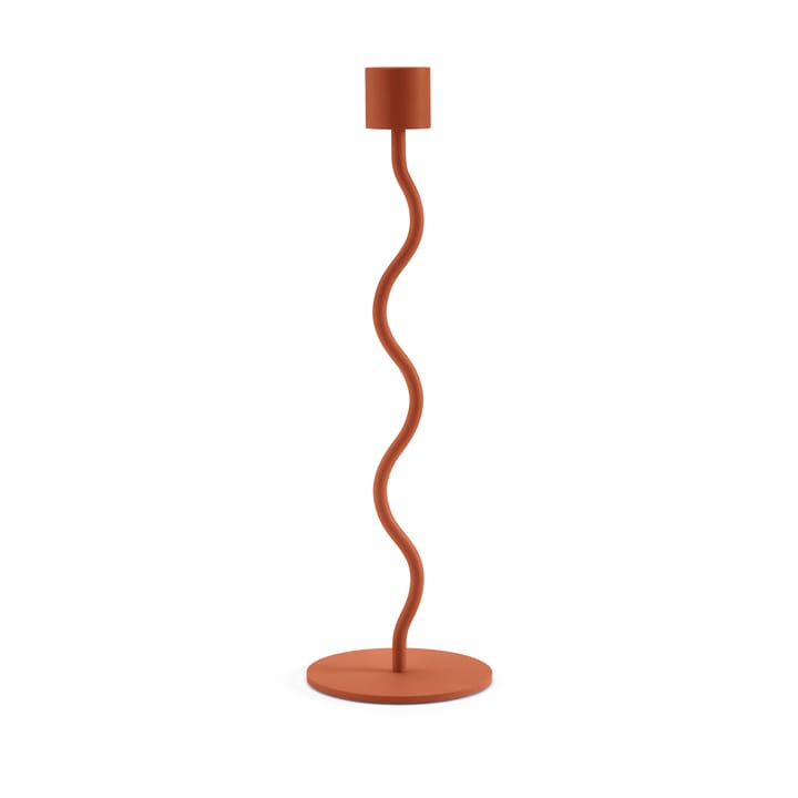 Świecznik Curved 26 cm - Brick red - Cooee Design