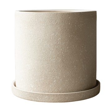 Doniczka Grow Ø30 cm z podstawką - Creme structure - DBKD