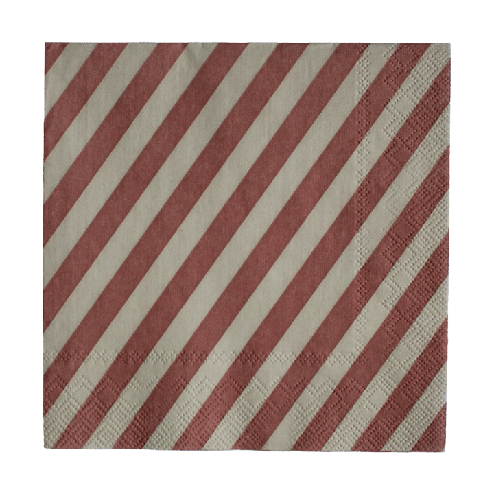 Serwetki papierowe Stripe 33x33 cm 20 szt.
 - Dark red - DBKD