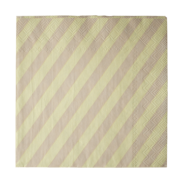 Serwetki papierowe Stripe 33x33 cm 20 szt.
 - Yellow - DBKD