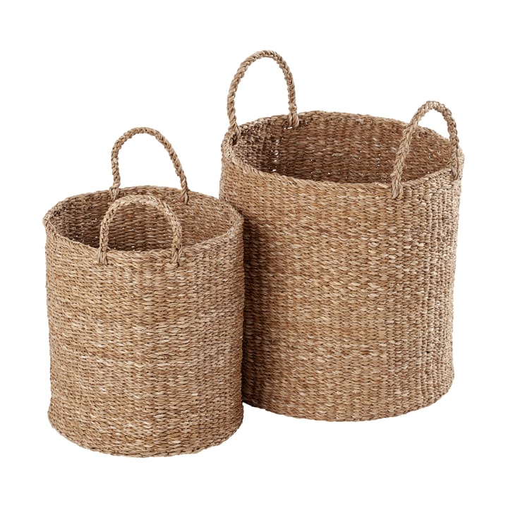 Kosz do przechowywania z uchwytem Esther cylinder 2-pack - Natural - Dixie