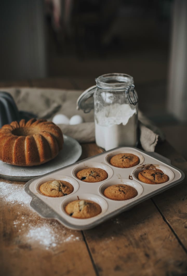 Foremki na muffinki Cookie, 12 szt. - Beżowe - Dorre