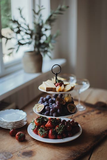 Patera Kafi 3 poziomy, porcelana - Biała - Dorre