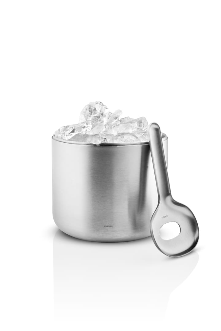 Wiaderko na lód z łyżką Liquid Lounge 1,4 l - Brushed steel - Eva Solo