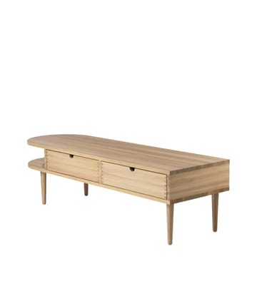 Ławka F24 Radius - Oak nature lacquered 45x145 cm - FDB Møbler