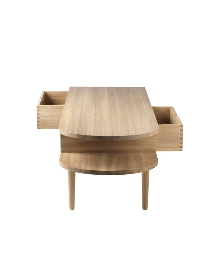 Ławka F24 Radius, Oak nature lacquered 45x145 cm FDB Møbler