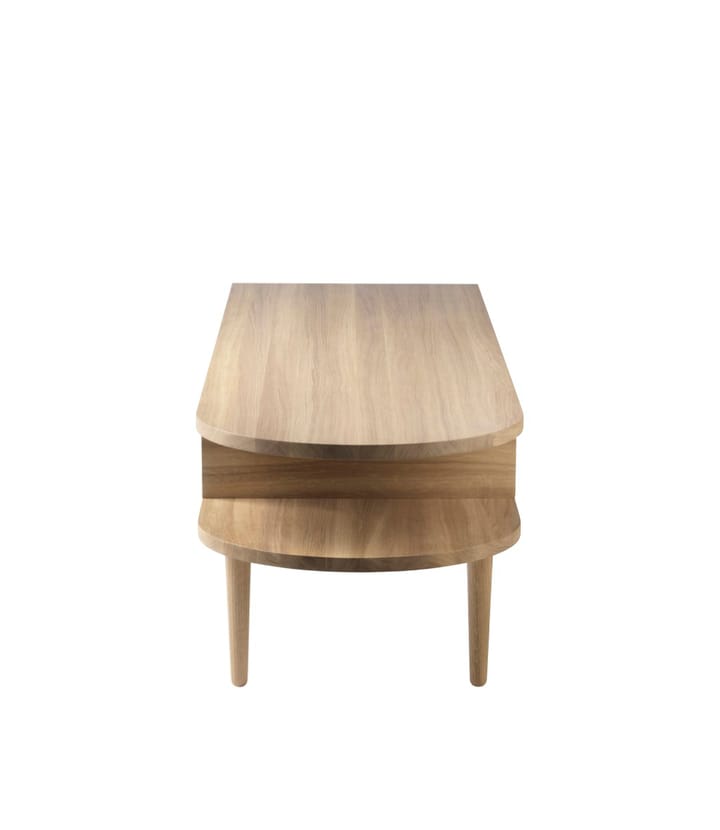 Ławka F24 Radius, Oak nature lacquered 45x145 cm FDB Møbler