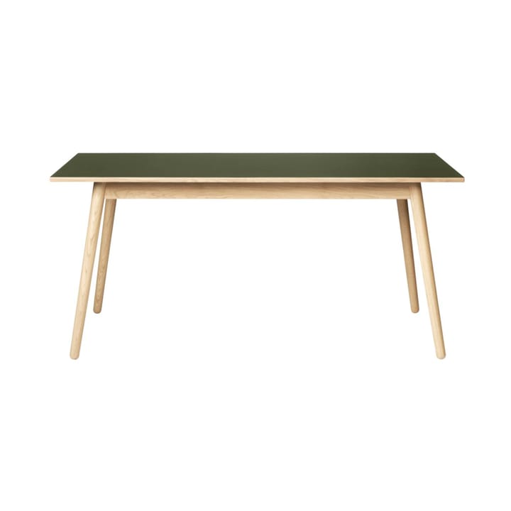 Stół do jadalni C35B 82x160 cm - Olive green-oak nature lacquered - FDB Møbler