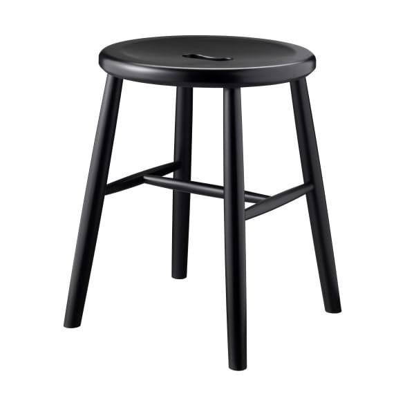 Taboret J27 - Beech black painted - FDB Møbler