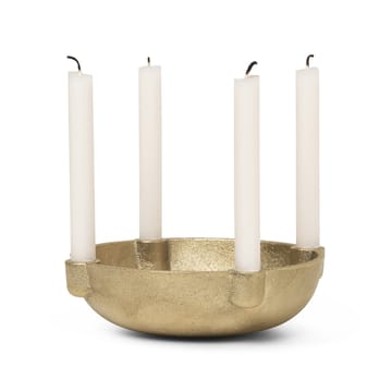 Bowl Mosiężny świecznik adwentowy - Brass - ferm LIVING