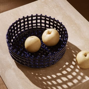 Ceramic pleciona miska - Niebieski - ferm LIVING