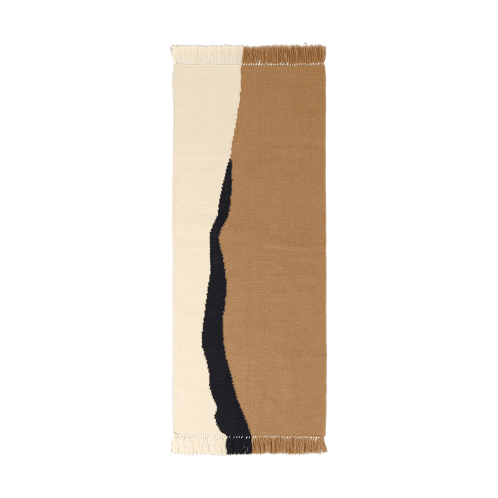 Chodnik Soil Kelim - Dark sand-off white, 70x180 cm - ferm LIVING