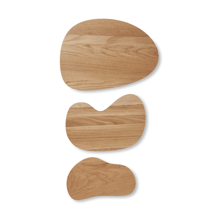 Deska do krojenia Cairn, 3 elementy - Oak - ferm LIVING