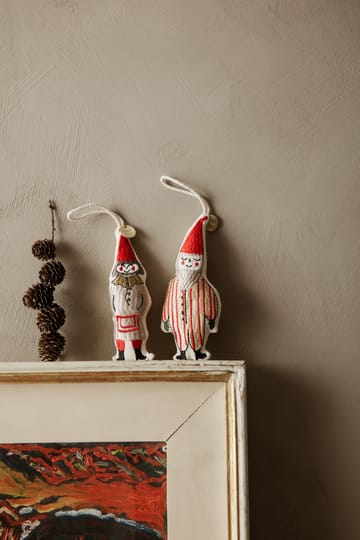 Elf pair świąteczny wisiorek 13,5 cm 2 szt.  - Striped - ferm LIVING