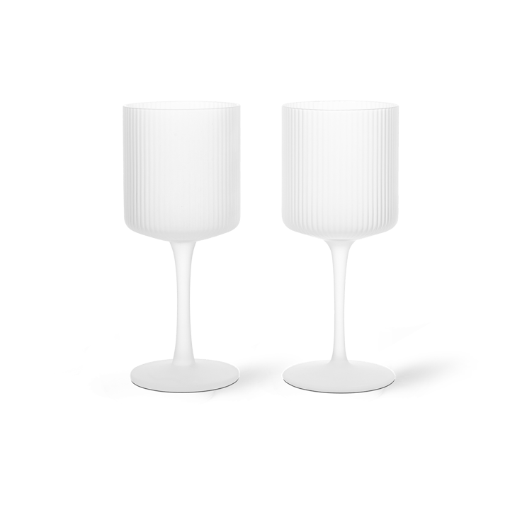 Kieliszek do białego wina Ripple 26 cl 2-pack - Frosted - ferm LIVING