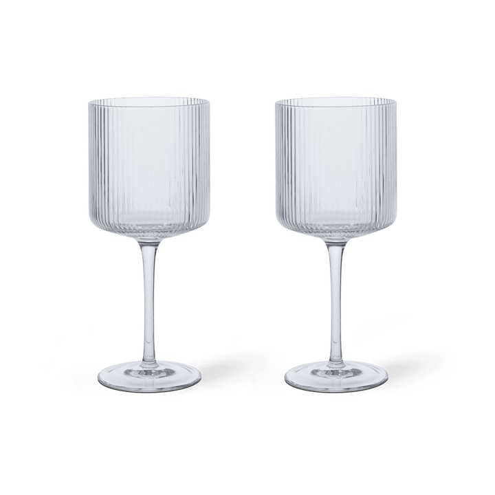 Kieliszek do wina czerwonego Ripple 32,5 cl 2-pack - Clear - ferm LIVING