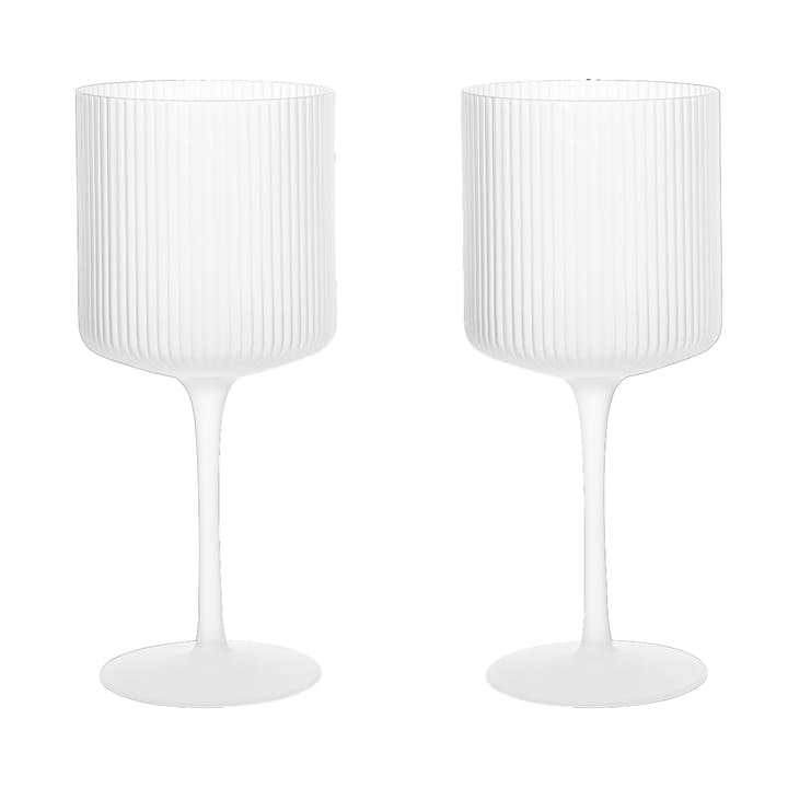 Kieliszek do wina czerwonego Ripple 32,5 cl 2-pack - Frosted - Ferm LIVING