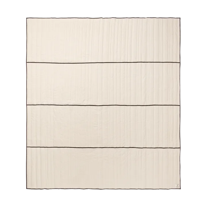 Narzuta pikowana Vari - Natural-dark chocolate, 260x230 cm - Ferm Living
