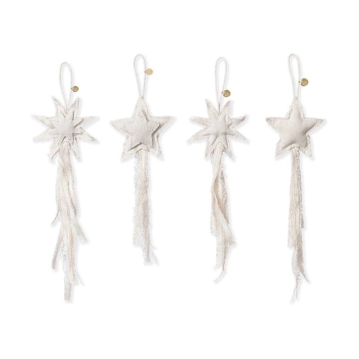 Ozdoba na choinkę Vela Star Ornaments 4 szt., Natural ferm LIVING