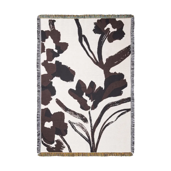 Pled Cilla tapestry 120x170 cm - Off-white-Dark grape - Ferm Living