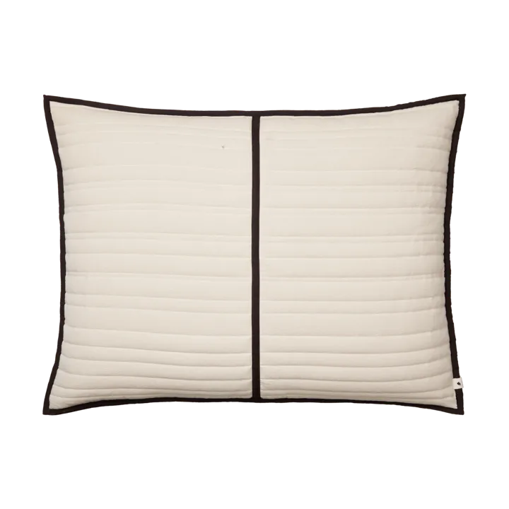 Poduszka pikowana Vari 60x80 cm - Natural-dark chocolate - Ferm Living