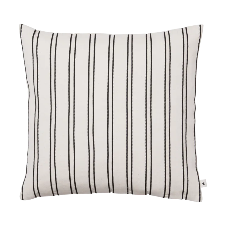 Poszewka na poduszkę Twill 50x50 cm - Off-white-black - Ferm Living