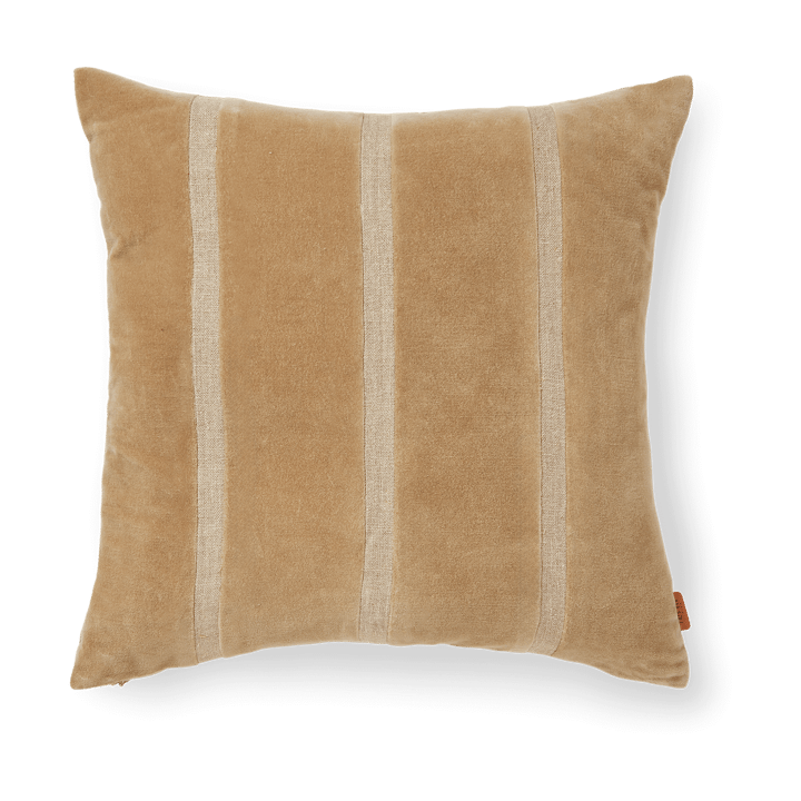 Poszewka Senti Stripe 50x50 cm - Dark sand-linen - Ferm LIVING