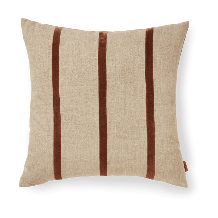 Poszewka Senti Stripe 50x50 cm, Linen-carob brown ferm LIVING