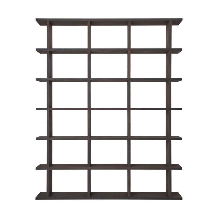 Regał na książki Kona 3x6 - Dark Stained - Ferm Living