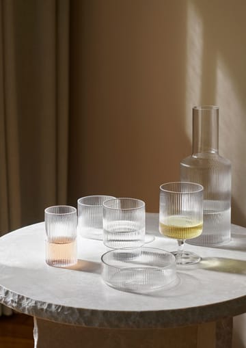 Ripple zestaw niskich szklanek 4-pak - Clear - ferm LIVING