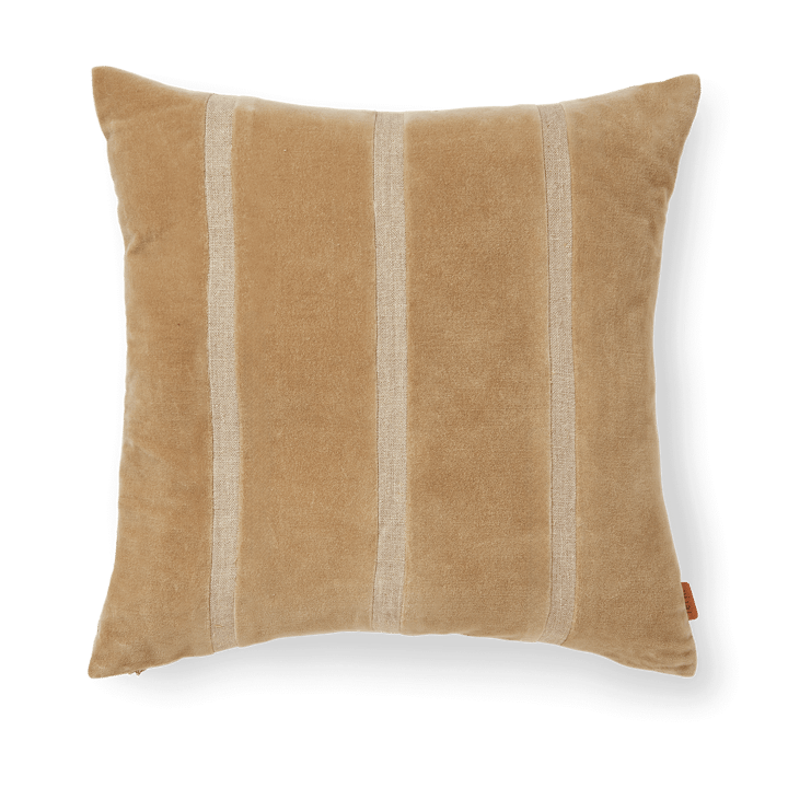 Senti Stripe poduszka 50x50 cm - Dark sand-linen - ferm LIVING