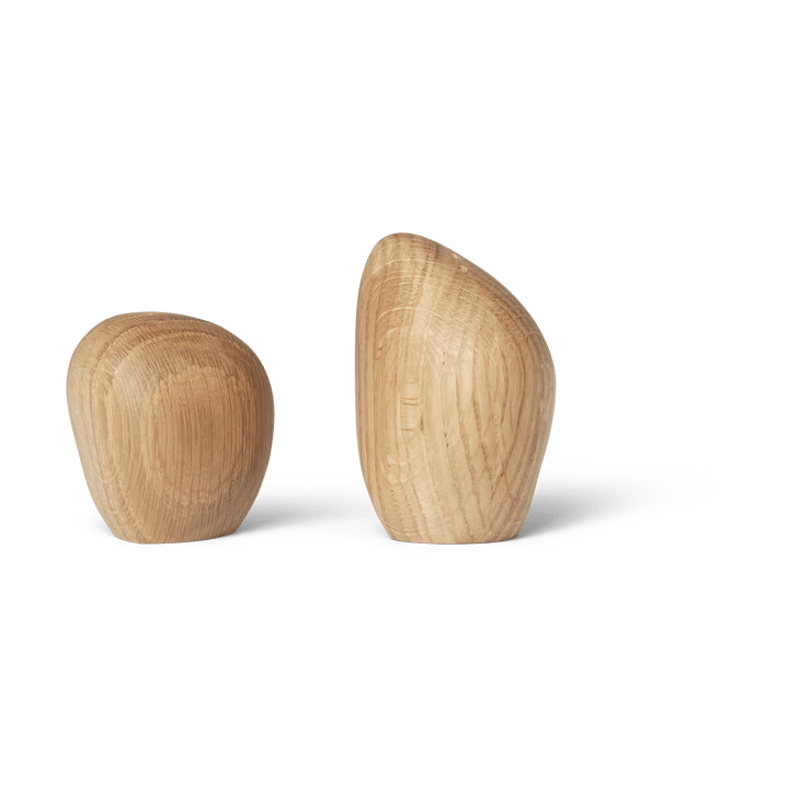 Solniczka i pieprzniczka Cairn - Oak - ferm LIVING