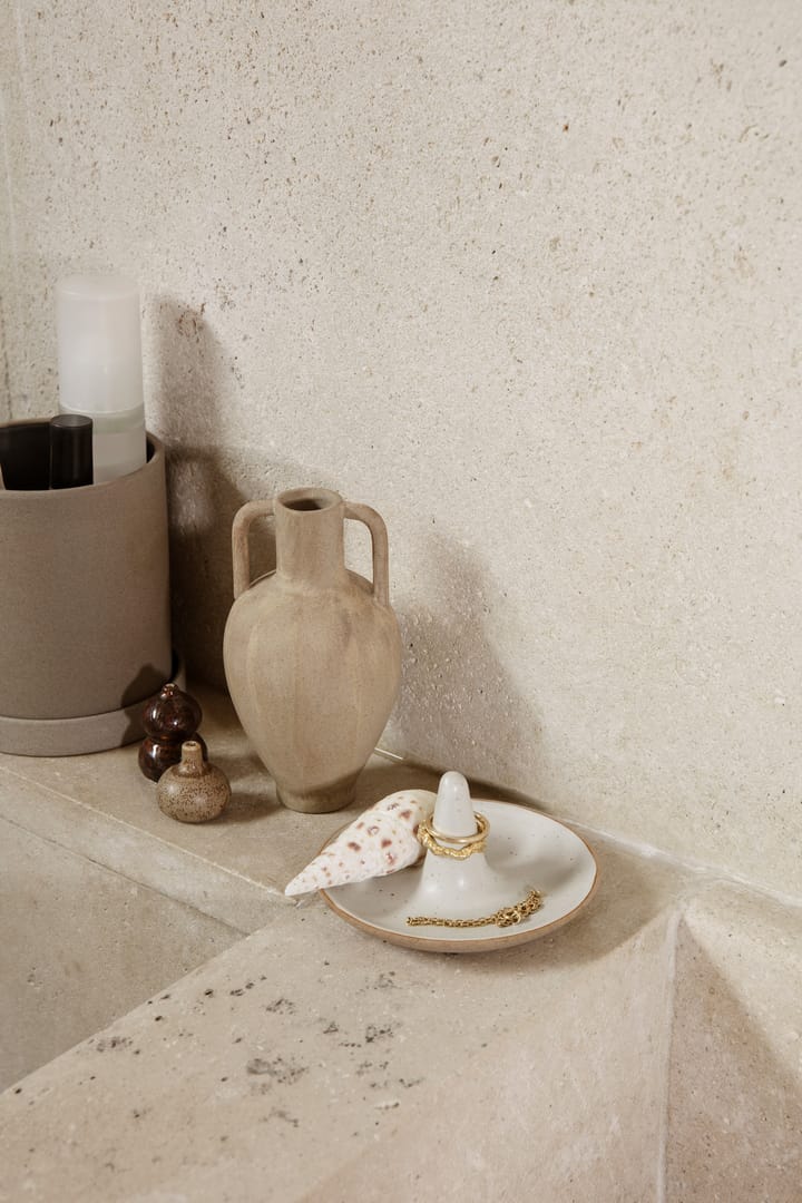 Uchwyt na pierścionki Ring Cone, Off-white speckle ferm LIVING