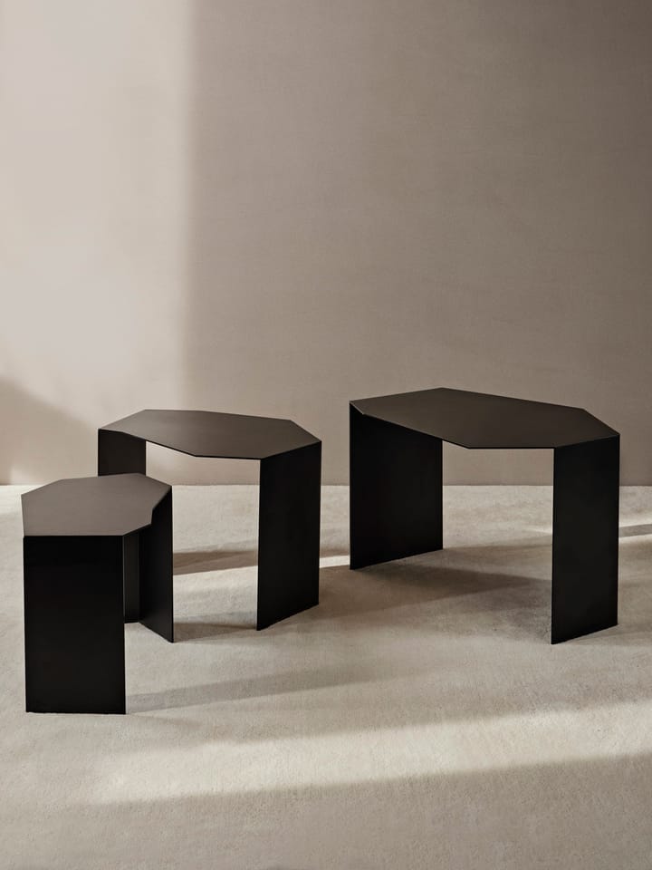 Zestaw 3 stolików Shard cluster - Black - ferm LIVING