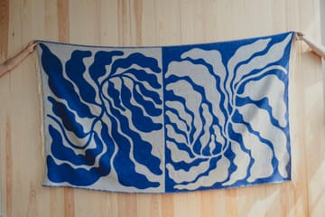 Koc Leaves 130x220 cm - Blue-white - Fine Little Day