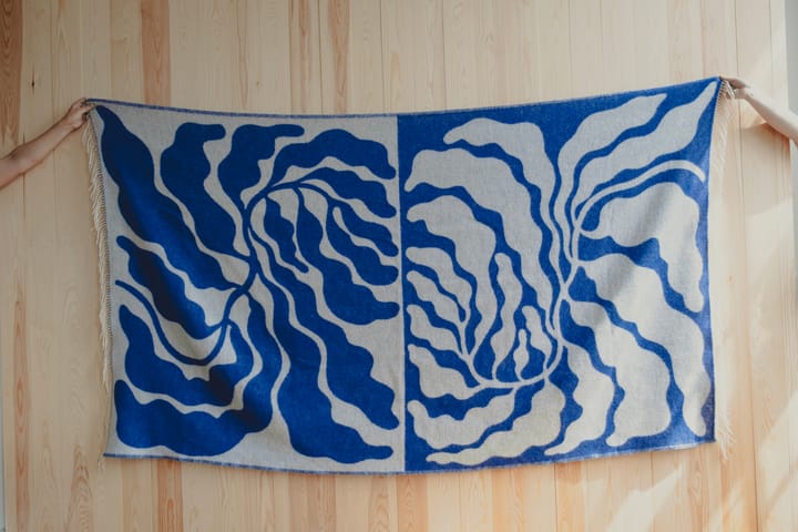 Koc Leaves 130x220 cm, Blue-white Fine Little Day