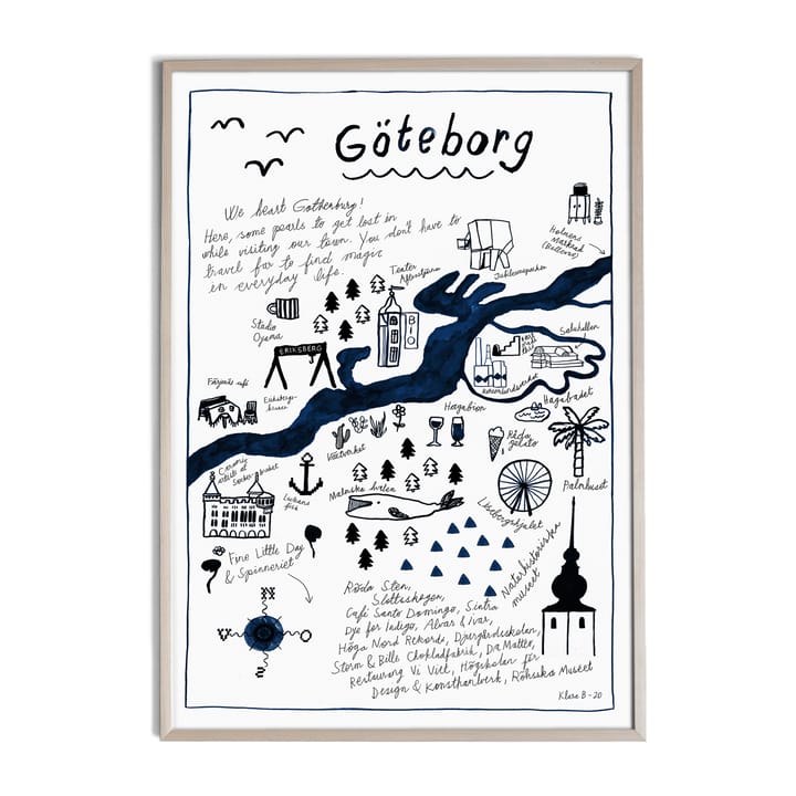 Plakat Göteborg, 50x70 cm Fine Little Day