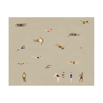 Plakat Swimmers - Beige, 40x50 cm - Fine Little Day