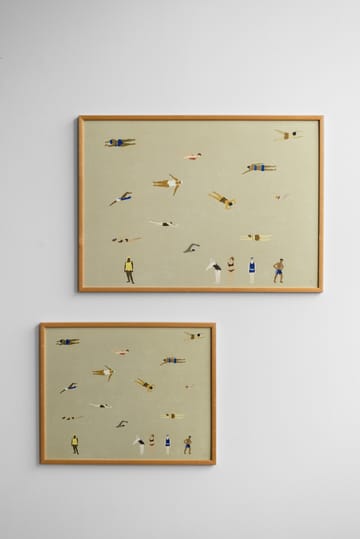 Plakat Swimmers - Beige, 40x50 cm - Fine Little Day