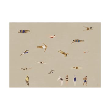 Plakat Swimmers - Beige, 50x70 cm - Fine Little Day