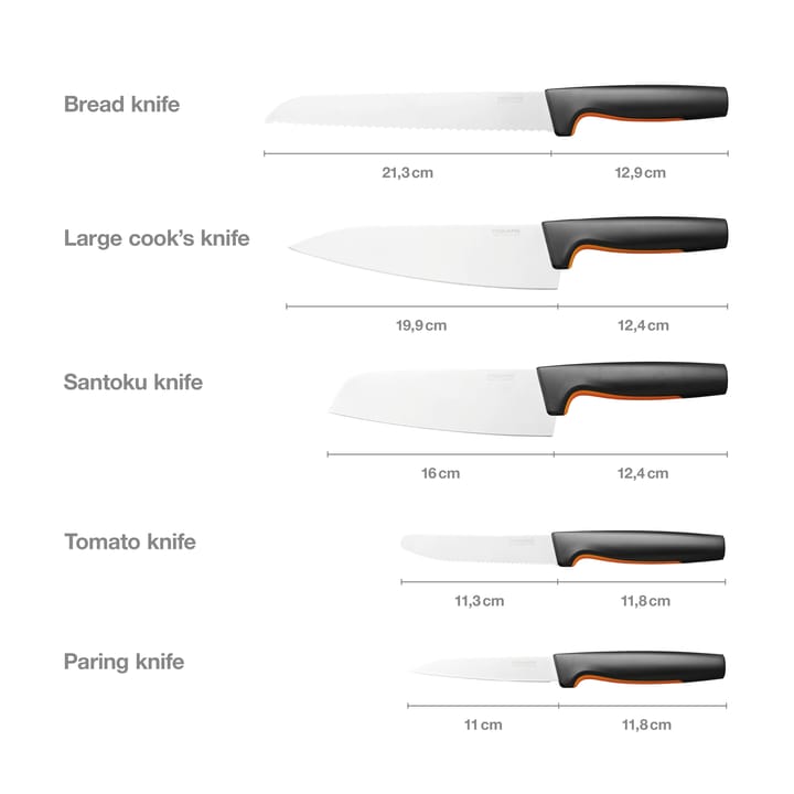 Zestaw noży Functional Form duży, 5 części Fiskars