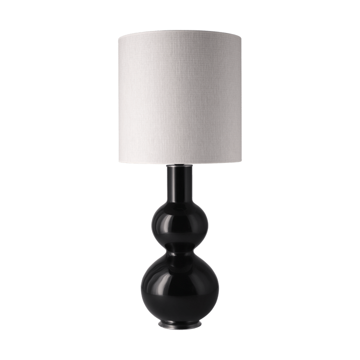 Lampa stołowa Augusta czarna podstawa - Babel Beige M - Flavia Lamps