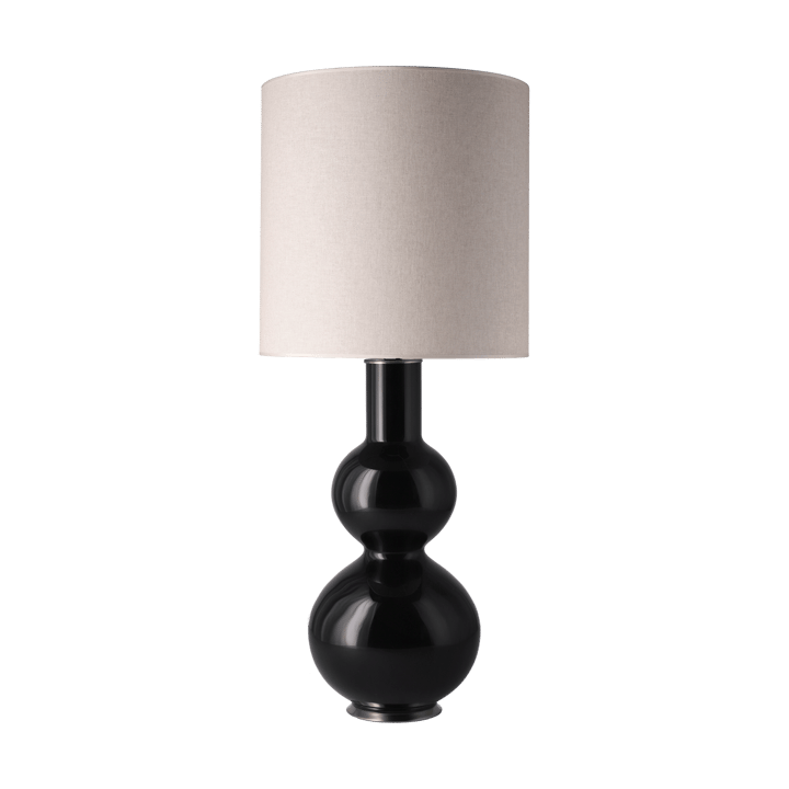 Lampa stołowa Augusta czarna podstawa - Milano Tostado M - Flavia Lamps